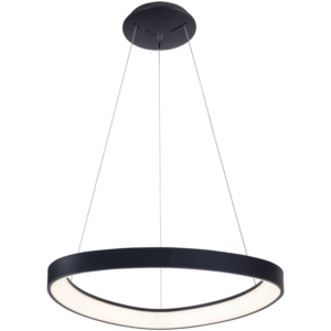 LED függesztett lámpa, háromszög forma, fekete, távirányítós