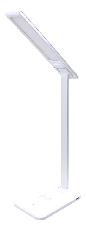 LED asztali lámpa,szab.fényerő,színhőm,vezetéknélk.töltő