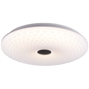 LED mennyezeti lámpa, kerek, pettyes, fehér, távirányítós