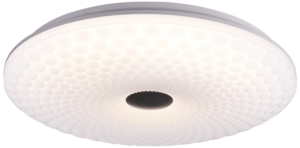 LED mennyezeti lámpa, kerek, pettyes, fehér, távirányítós