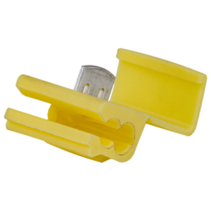 Késes leágaztató (PVC), ónozott elektrolitréz, sárga