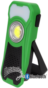 Akkumulátoros LED kézi lámpa Bluetooth hangszóróval