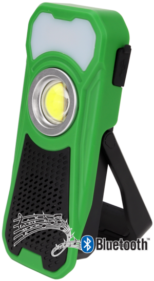 Akkumulátoros LED kézi lámpa Bluetooth hangszóróval