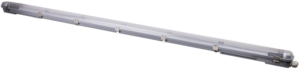 Védett lámpatest LED csövekhez, egyoldalas betáp