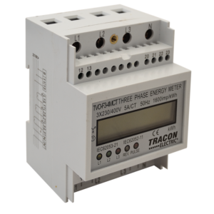 LCD kijelzésű háromfázisú áramváltós fogyasztásmérő, 4 modul