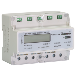 LCD kijelzésű fogyasztásmérő,közvetlen, MODBUS, 3F, 7 modul