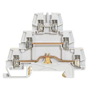 Legrand 037152 Viking3 fázis 2,5mm2 aktor sorkapocs, szürke, fémtalp, PNE 3 emeletes, csavarral