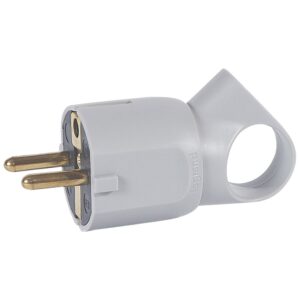 Legrand 050324 Földelt csatlakozódugó kiemelővel, hátsó bekötésű, szürke