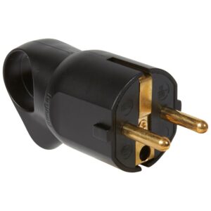Legrand 050328 Földelt csatlakozódugó kiemelővel, hátsó bekötésű, fekete