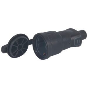 Legrand 050344 Gumi földelt csatlakozóaljzat, IP44, fekete