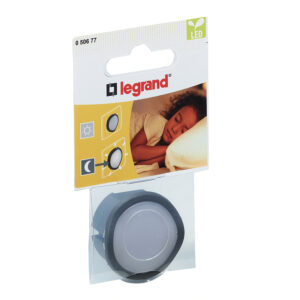 Legrand 050677 Csatlakozódugó éjszakai fénnyel, LED-es, kapcsolható és fényerőszabályozható, fekete