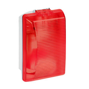 Legrand 062402 Plexo 1xE27 max.75W IP54 szögletes hajólámpa, piros búra