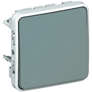 Legrand 069541 Plexo 55 egypólusú nyomó átkapcsoló, 10A, szürke – Készlet erejéig!!!