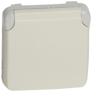 Legrand 069639 Plexo 55 2P+F csatlakozóaljzat csapfedeles, fehér, csavaros bekötés – Készlet erejéig!!!