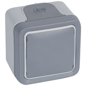 Legrand 069745 Plexo 55 falon kívüli kábelkivezető, komplett, szürke