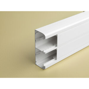 Legrand 075603 DLP bepattintható kábelcsatorna, 130x50mm, 2 rekeszes, válaszfallal, 2x45mm fedéllel, 2m, fehér