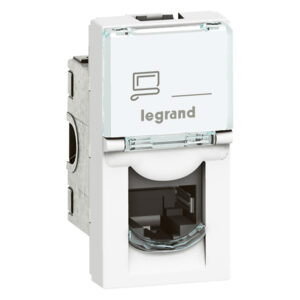 Legrand 076563 Program Mosaic LCS2 RJ45 aljzat Cat 6 STP, 1 modul, fehér