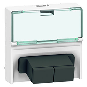 Legrand 078617 Program Mosaic 2xSC aljzat, push-pull, 2modul, fehér