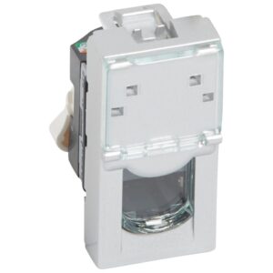 Legrand 079452 Program Mosaic LCS2 RJ45 aljzat Cat.5e FTP, 1 modul, alumínium
