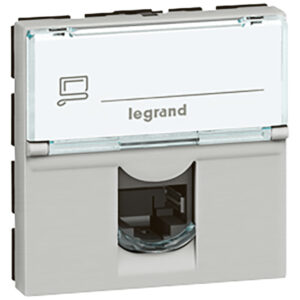 Legrand 079465 Program Mosaic LCS2 RJ45 aljzat Cat 6 FTP, 2 modul, alumínium