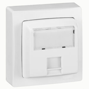 Legrand 086061 Oteo RJ45 Cat.5e FTP informatikai csatlakozóaljzat, 9 érintkezős, fehér RAL 9010