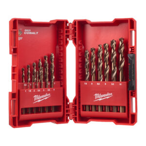Milwaukee Red Cobalt –  HSS-G Co fémfúró – DIN 338 Készlet (19 részes) 4932352470 – Készlet erejéig!!!