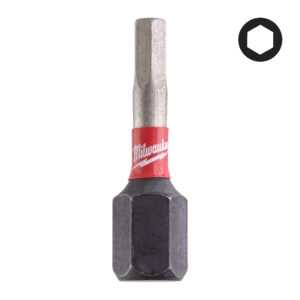 Milwaukee Shockwave bit Hex3 25mm (2db/cs) 4932430894