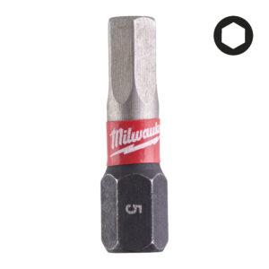 Milwaukee Shockwave bit Hex5 25mm (2db/cs) 4932430896