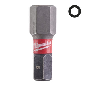 Milwaukee Shockwave bit Hex8 25mm (2db/cs) 4932430898