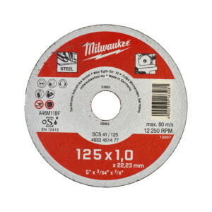 Milwaukee Vágókorong fémhez WSCS41/ 125x1mm (200db/cs) 4932451478