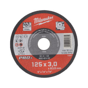 Milwaukee Vágókorong fémhez 125X3 Egyenes SC41 PRO+ 4932451492