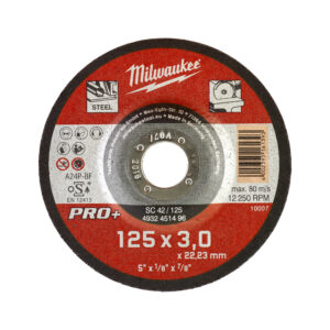 Milwaukee Vágókorong fémhez 125X3 Hajlított SC42 PRO+ 4932451496