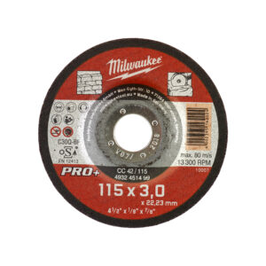 Milwaukee Vágókorong kőhöz 115X3 Hajlított SC42 PRO+ 4932451499