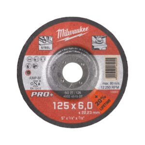 Milwaukee Csiszolókorong fémhez 125x6 Hajlított SG27 PRO+ 4932451502