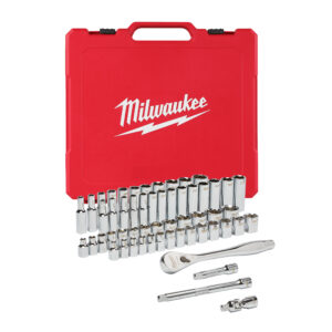 Milwaukee 3/8" Racsnis dugókulcs készlet metrikus és colos méret (56 részes) 4932464946