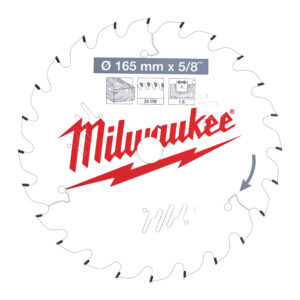Milwaukee Körfűrészlap (akkumulátoros géphez) 165/61/2col / 15,87/5/8col / 24 4932471311