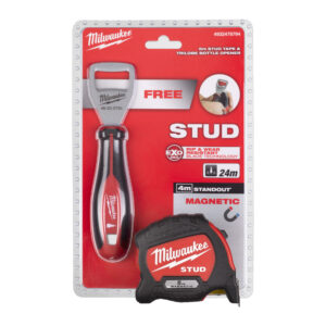 Milwaukee STUD 5 m-es mérőszalag, (ajándék üvegnyitóval) 4932478794
