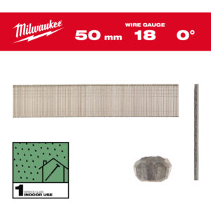 Milwaukee Finish szegek, Fejnélküli, Galv. 18 Gauge, 0fok SC1 - 1.05 x 1.25 x 50 mm - 5000 d 4932492556