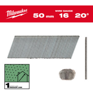 Milwaukee Finish szegek, Fejnélküli, Galv. 16 Gauge, 20fok SC1 - 1.35 x 50 mm - 2000 db 4932492585