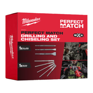 Milwaukee SDS-Plus MX4 fúrószár és véső készlet (8db-os) 4932492654