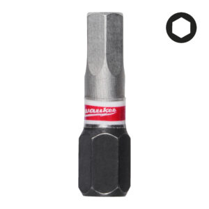 Milwaukee Shockwave bit Hex5 25mm (3db/cs) 4932500381