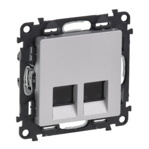 Legrand 753343 Valena Life 2xRJ45 UTP Cat6 aljzat, alumínium