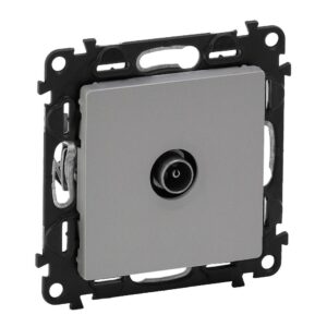 Legrand 753361 Valena Life TV aljzat, 14 dB, átmenő, alumínium
