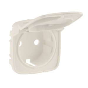 Legrand 754846 Valena Allure 2P+F csatlakozóaljzat burkolat, csapfedeles, elefántcsont