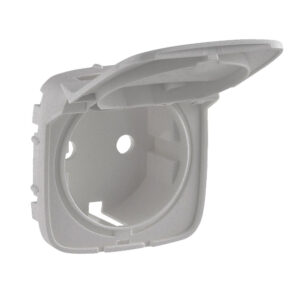 Legrand 754847 Valena Allure 2P+F csatlakozóaljzat burkolat, csapfedeles, alumínium