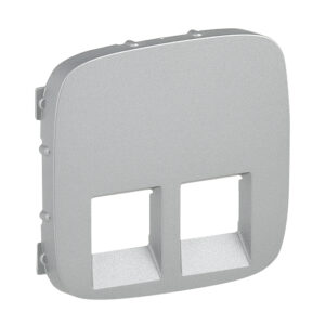 Legrand 755427 Valena Allure 2xRJ11/RJ45 csatlakozóaljzat burkolat, alumínium