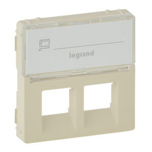 Legrand 755481 Valena Life 2xRJ45 csatlakozóaljzat burkolat, címketartóval, elefántcsont