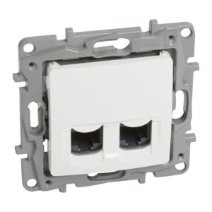 Legrand 764574 Niloé 2xRJ45 Cat6 UTP informatikai csatlakozóaljzat, fehér