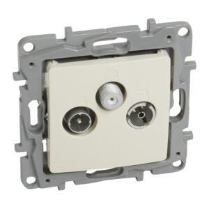 Legrand 764665 Niloé TV-RD-SAT aljzat végáró 10dB körömmel, bézs