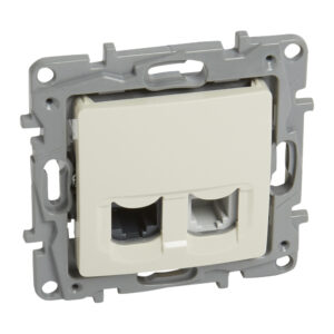 Legrand 764670 Niloé RJ11 + RJ45 Cat.5 UTP csatlakozóaljzat, bézs